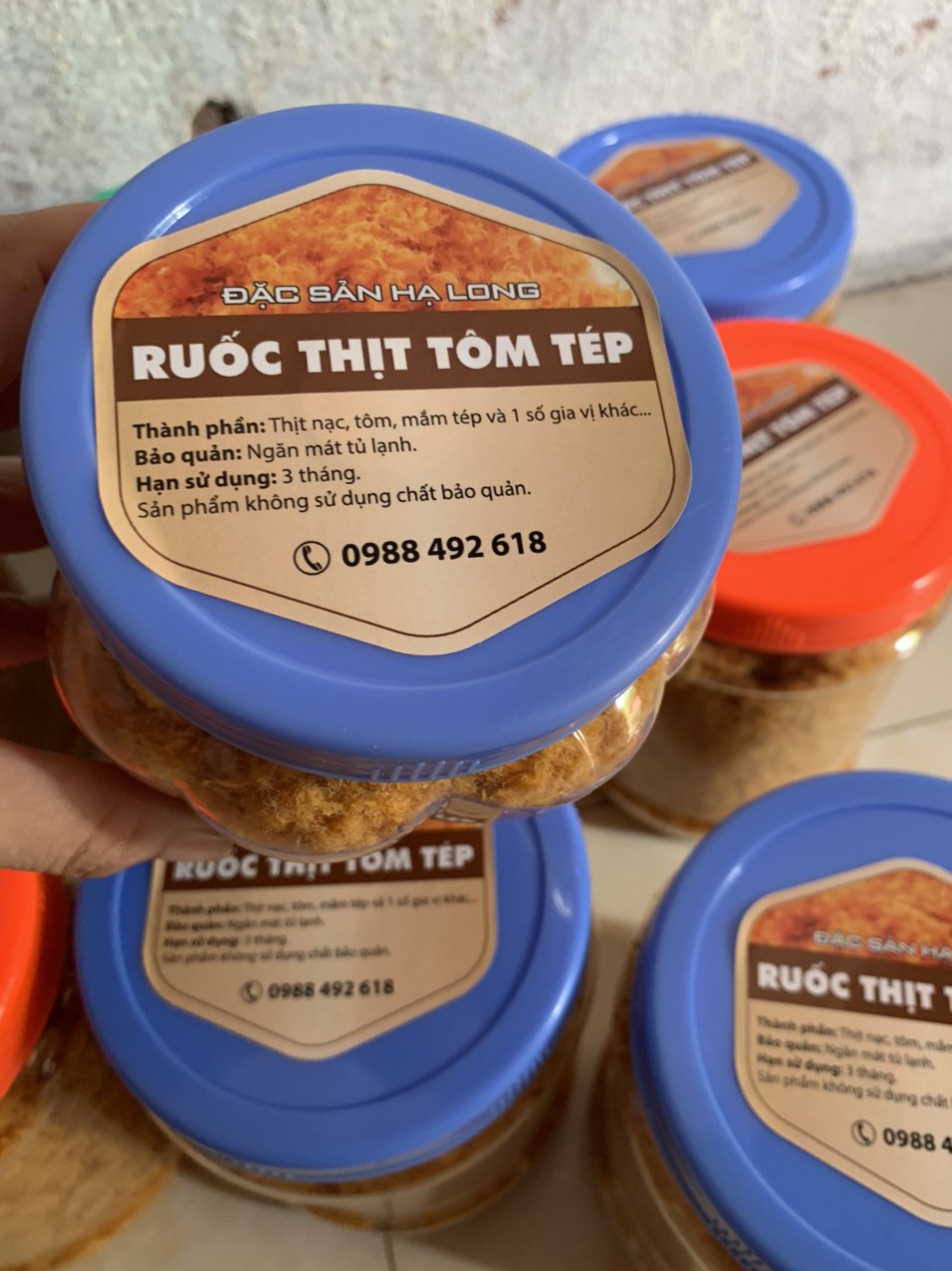 Ruốc Thịt Tôm Tép thơm ngon Hạ Long 1KG ( 2 hộp 500Gr )