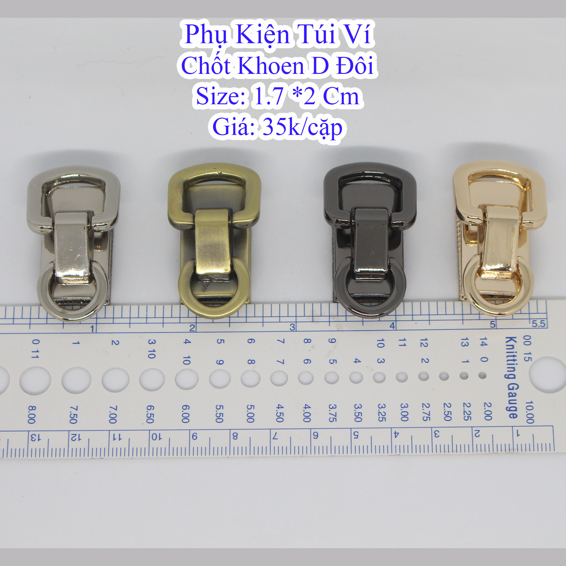 Chốt D Đôi làm túi xách (45k/Cặp)