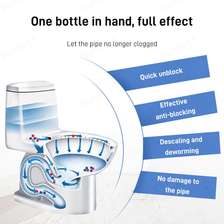 zaqu11 Effective Pipe Unblocker for Sinks and Toilets