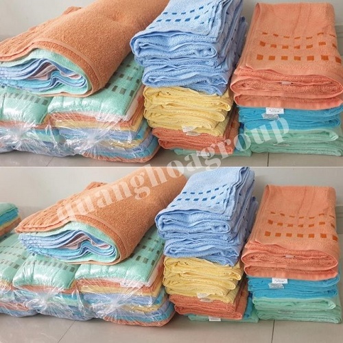 [HCM][28x42cm  3 sọc caro] Khăn Bông phong phú-Khăn Cty Phong Phú