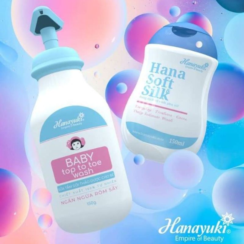 Sữa Tắm Gội Thảo Dược Cho Bé Hanayuki - Hana Baby Top To Toe