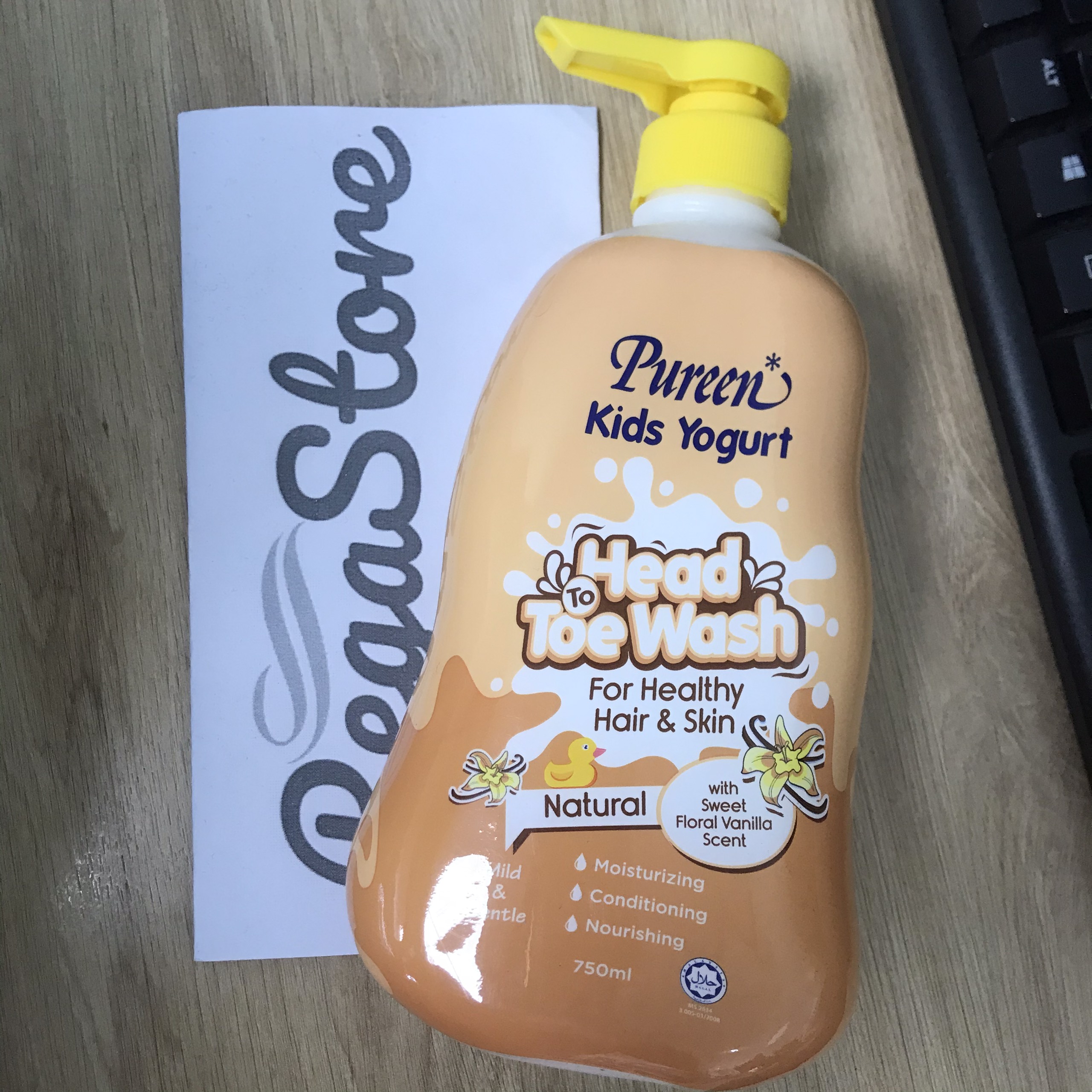 Shampoo bath baby pureen kids yogurt Head to Toe wash-shampoo bath milk 750ml baby-pegastore