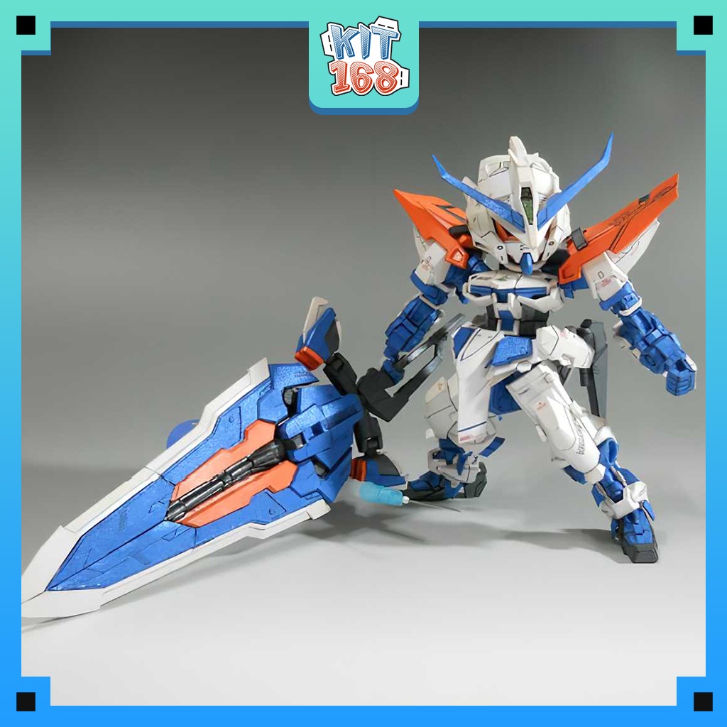 Mô hình giấy anime game robot sd mbf-p03 gundam astray blue frame