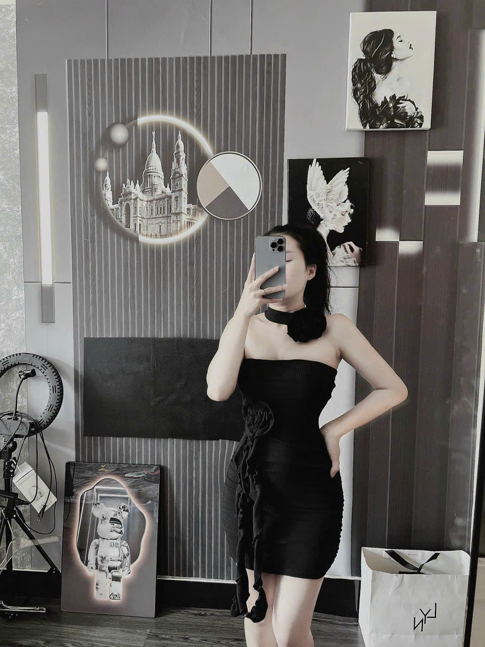 ĐẦM BODY KÈM CHOCKER HOA