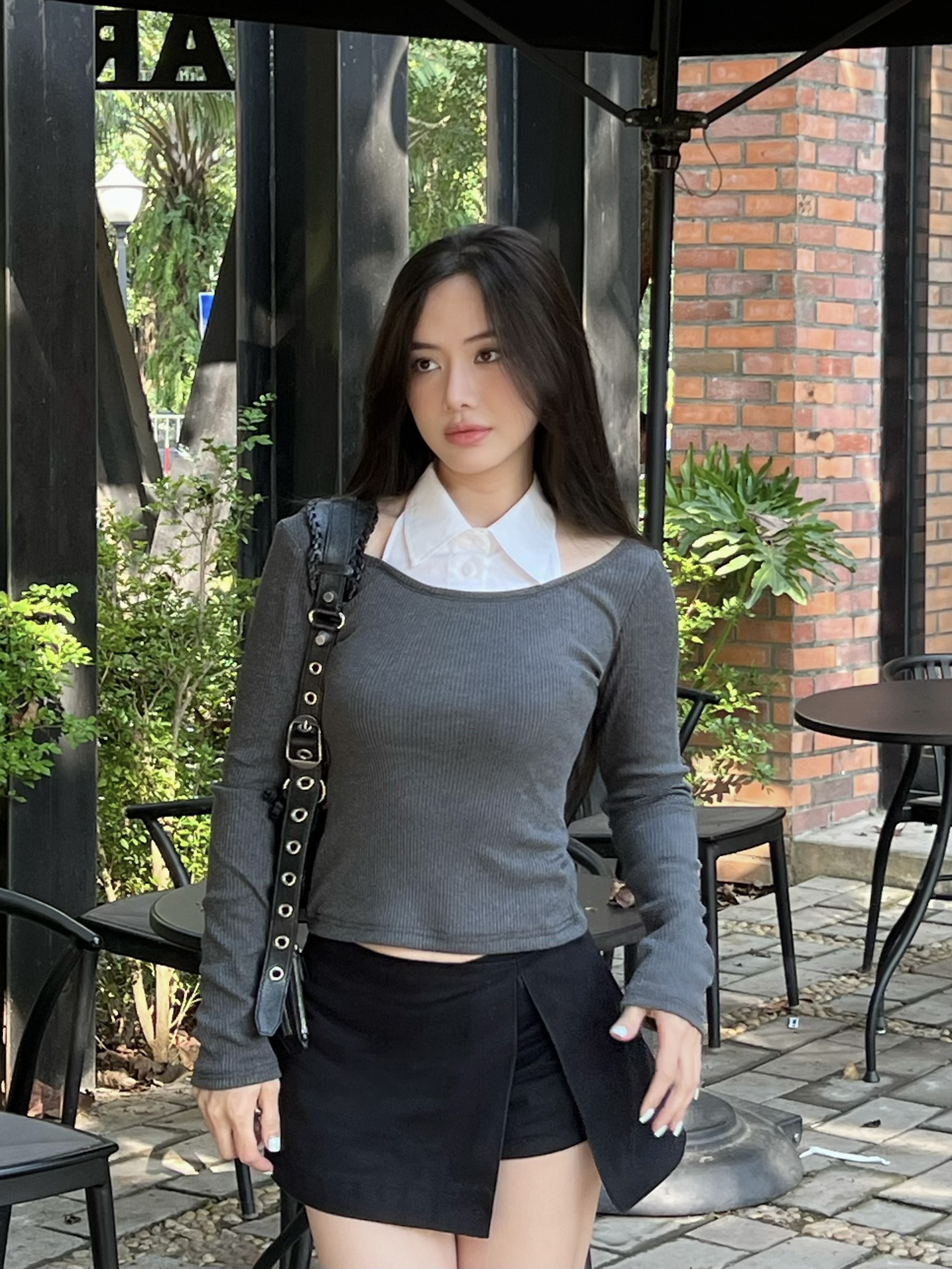 MÌ - ÁO THUN PHỐI CỔ SƠ MI OPAL - OPAL TOP