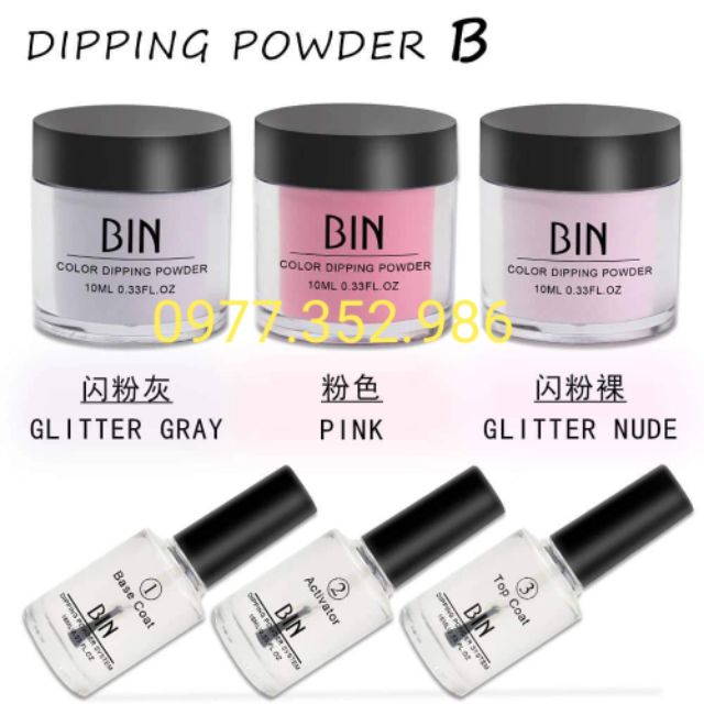 Sét Bộ 3 liên kết và 3 màu bột nhúng thương hiệu Bin