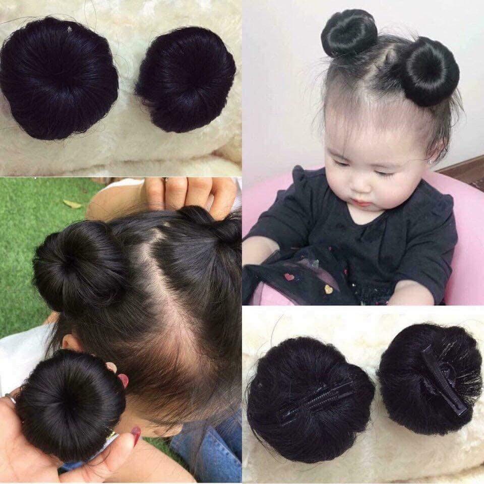 🌸 Set 2 Tóc Búi Mini Dạng Kẹp Mỏ Vịt Cho Bé Siêu Đáng Yêu🌸