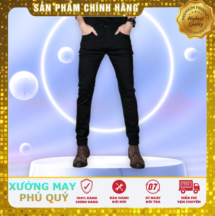 Quần Jean Nam Đen Quốc Dân Cao Cấp