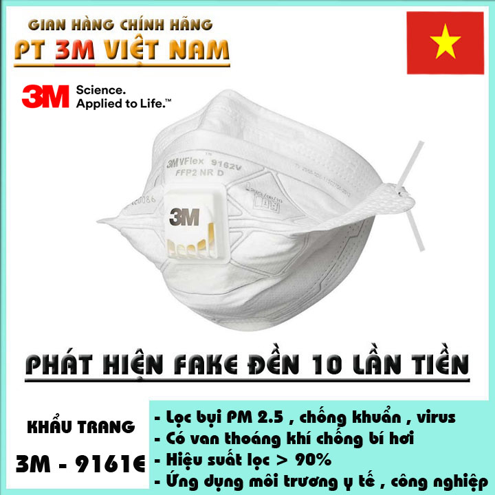Khẩu trang 3M 9161E có van thoáng khí