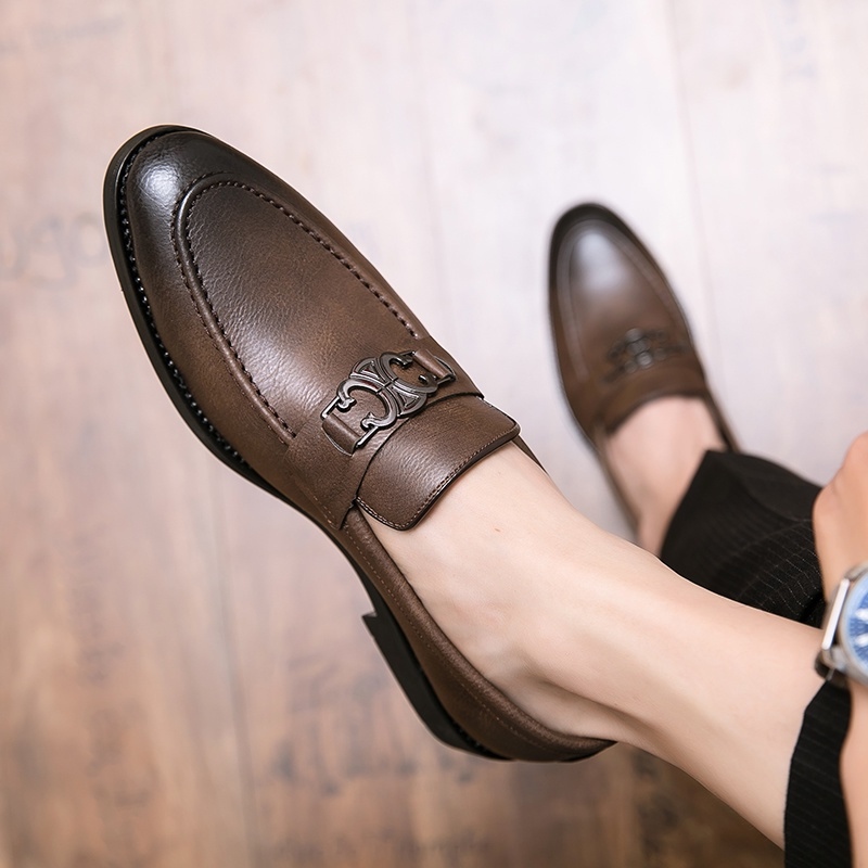 ✁☂♞  Giày Da Nam Phong Cách Vintage Công Sở Size 37-46