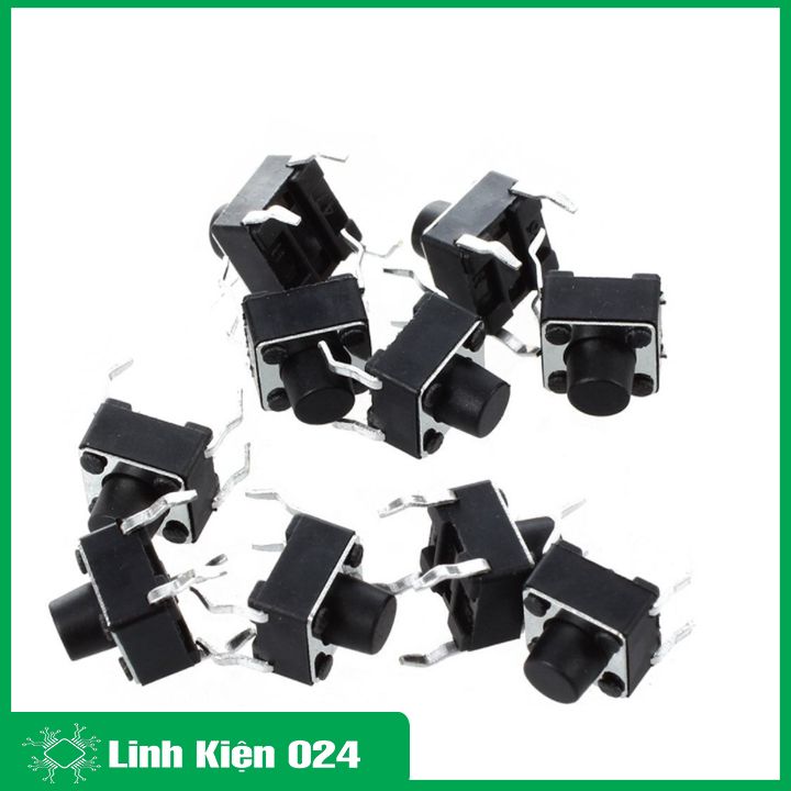 Combo 10 nút nhấn 4 chân 6x6x5mm