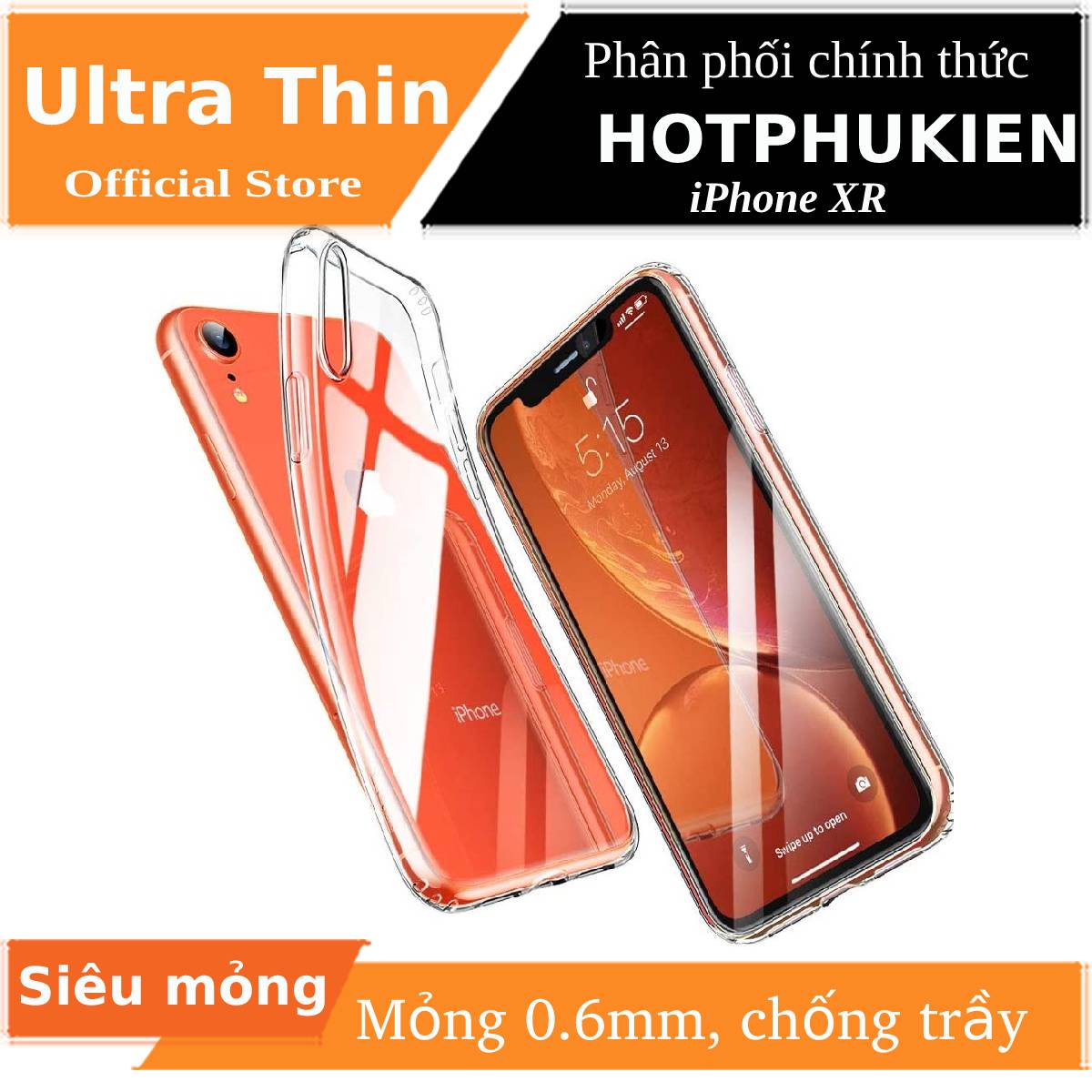 Ốp lưng dẻo silicon cho iPhone XR hiệu Ultra Thin - Phân phối bởi hotphukien