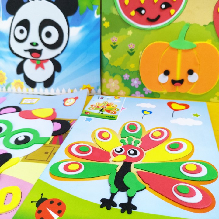 Painting 3D Sponge, sponge stickers large (19x26cm), pasted Painting crafts, toys for baby