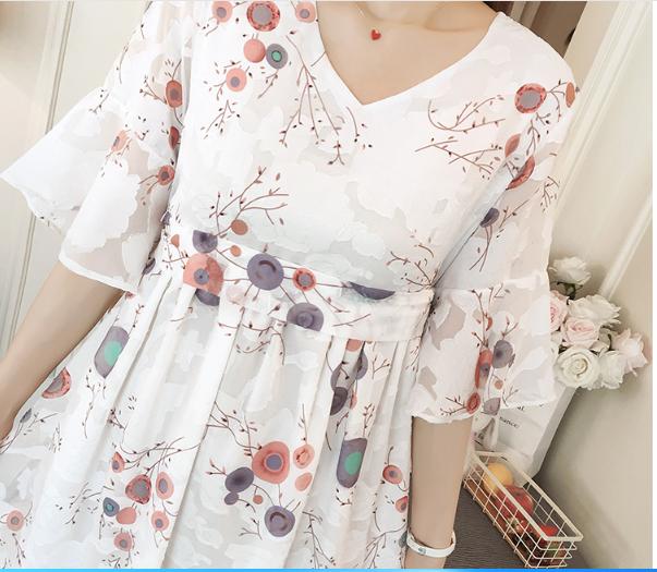 [HCM]ĐẦM BẦU VÁY BẦU CÔNG SỞ BÔNG VOAN LỤA (tiện lơi sau sanh có dây kéo cho bé bú )