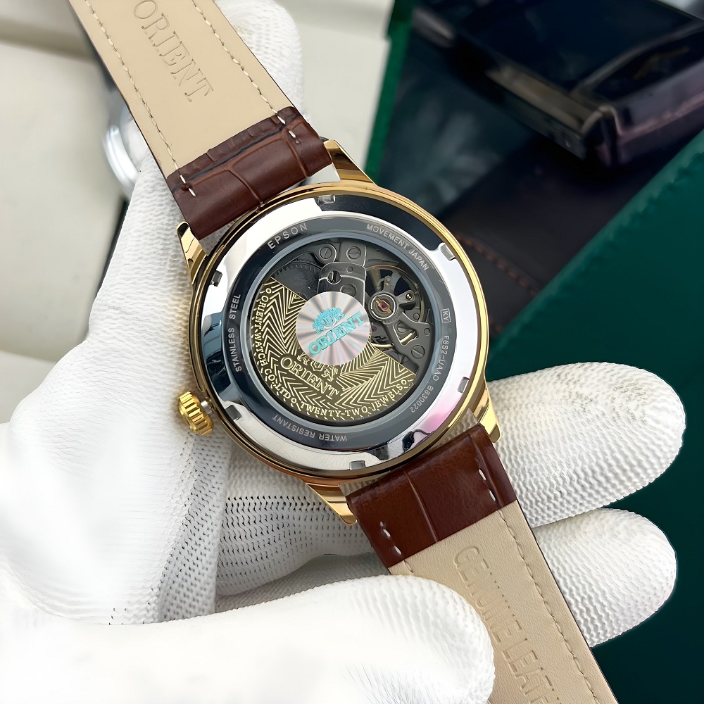 Đồng hồ nam Orient automatic dây da sang trọng máy nhật