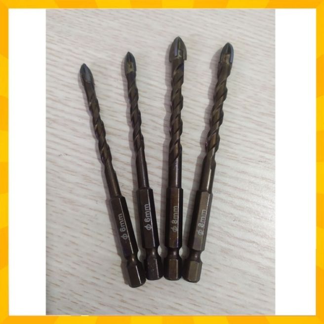 Bộ 4 mũi khoan đa năng 6 6 8 8mm