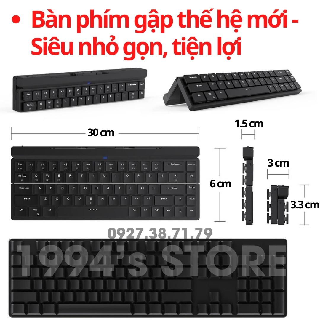 Bàn Phím Cơ Royal Kludge RK925 Version 2 - Bàn phím cơ không dây gấp gọn dùng cho máy tính bảng và điện thoại - Kết nối cùng lúc 5 thiết bị