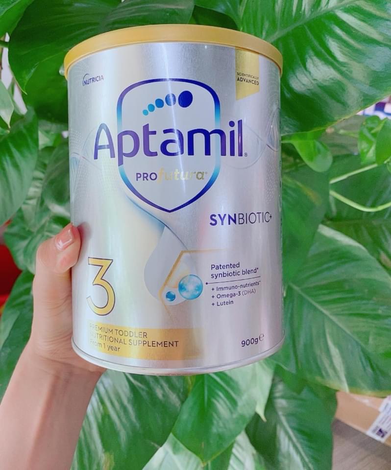 Sữa bột Aptamil Synbiotics Úc cho bé từ sơ sinh trở lên hộp 900g - Hàng ÚC
