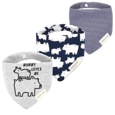 Set 3 yếm tam giác cotton Mom's care