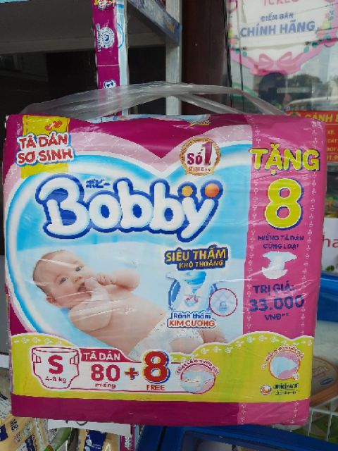 Tã dán Bobby S80 cho bé từ 4-8kg