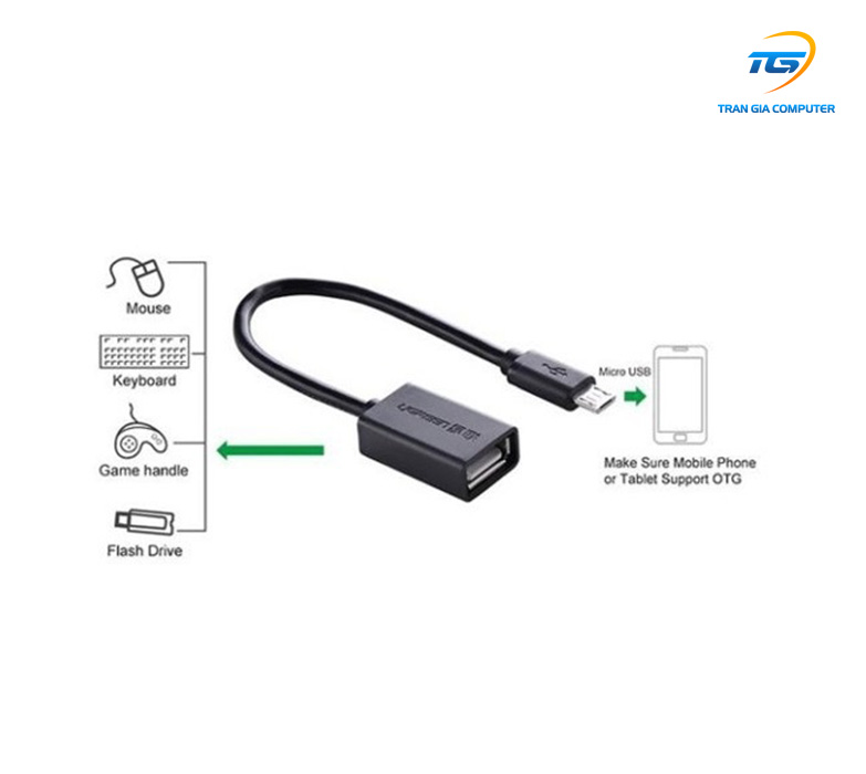 Cáp OTG Micro USB to USB Ugreen 10396