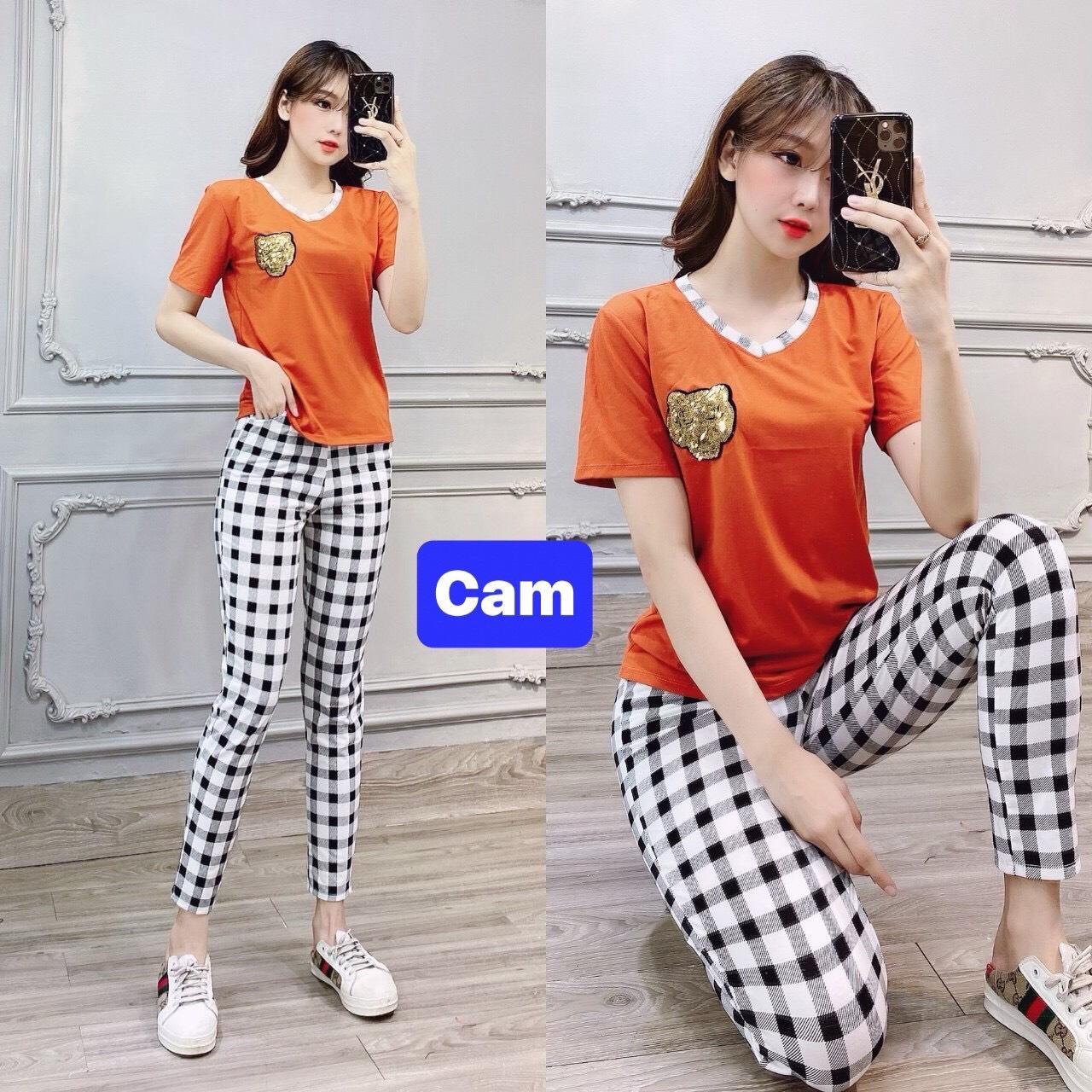 Set bộ đồ mặc nhà nữ có size 70KG cực đẹp