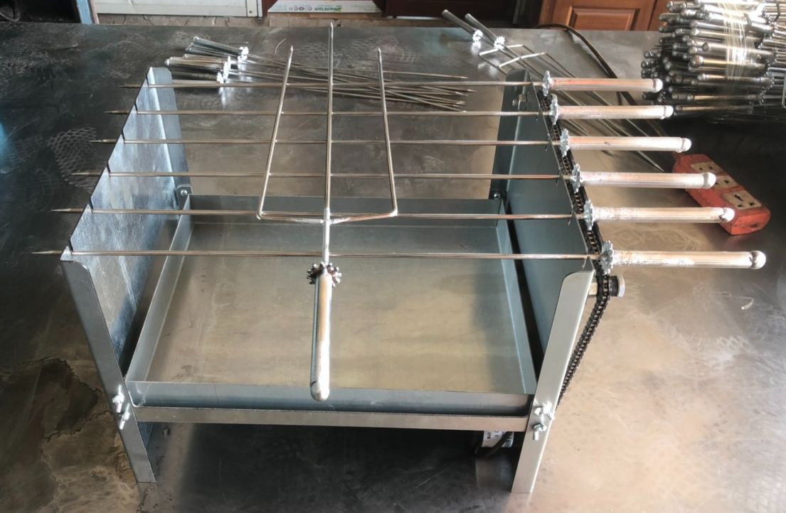 Bếp nướng than hoa tự quay gấp gọn pro