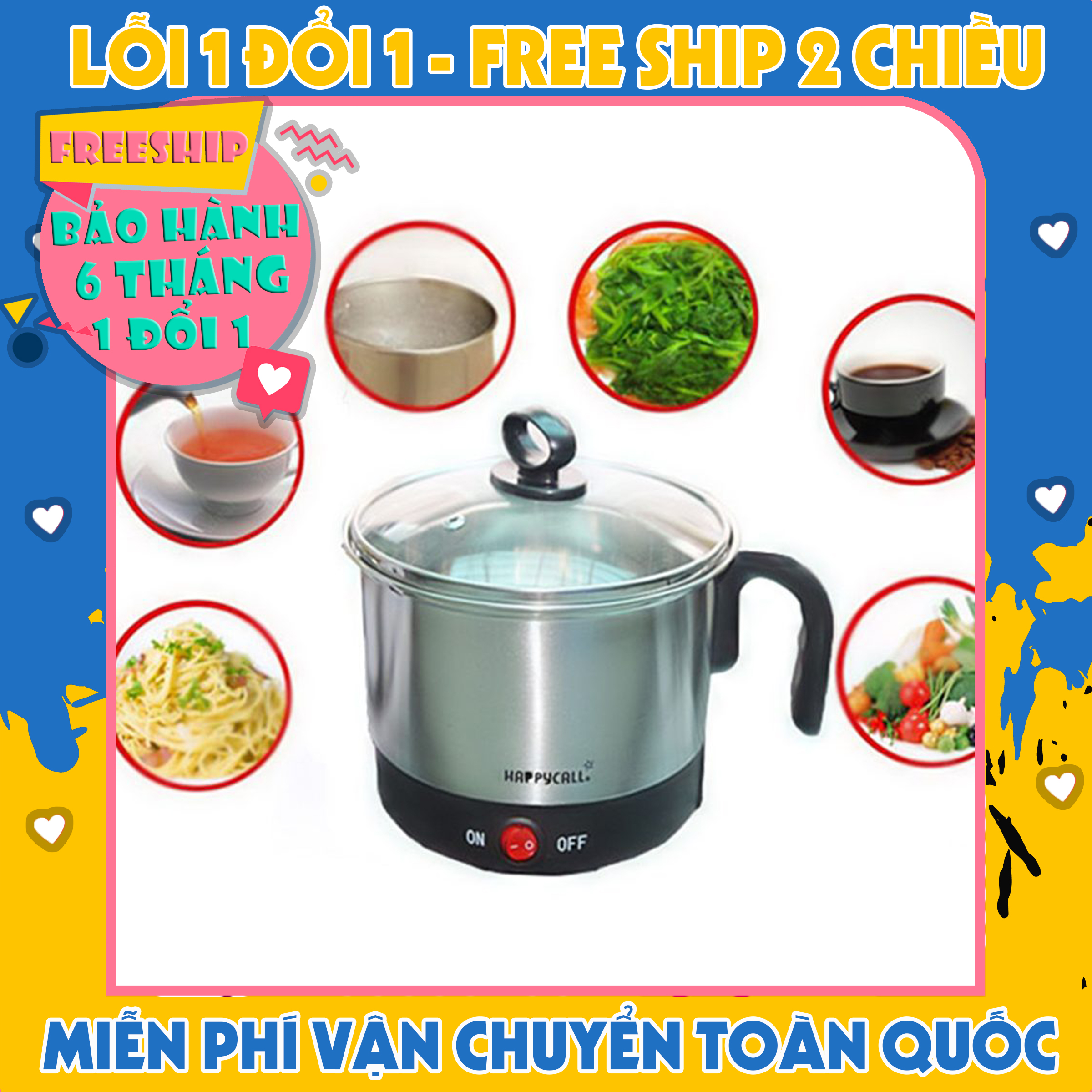 (Hàng loại 1) Nồi lẩu mini siêu tốc ( BH 6 tháng)