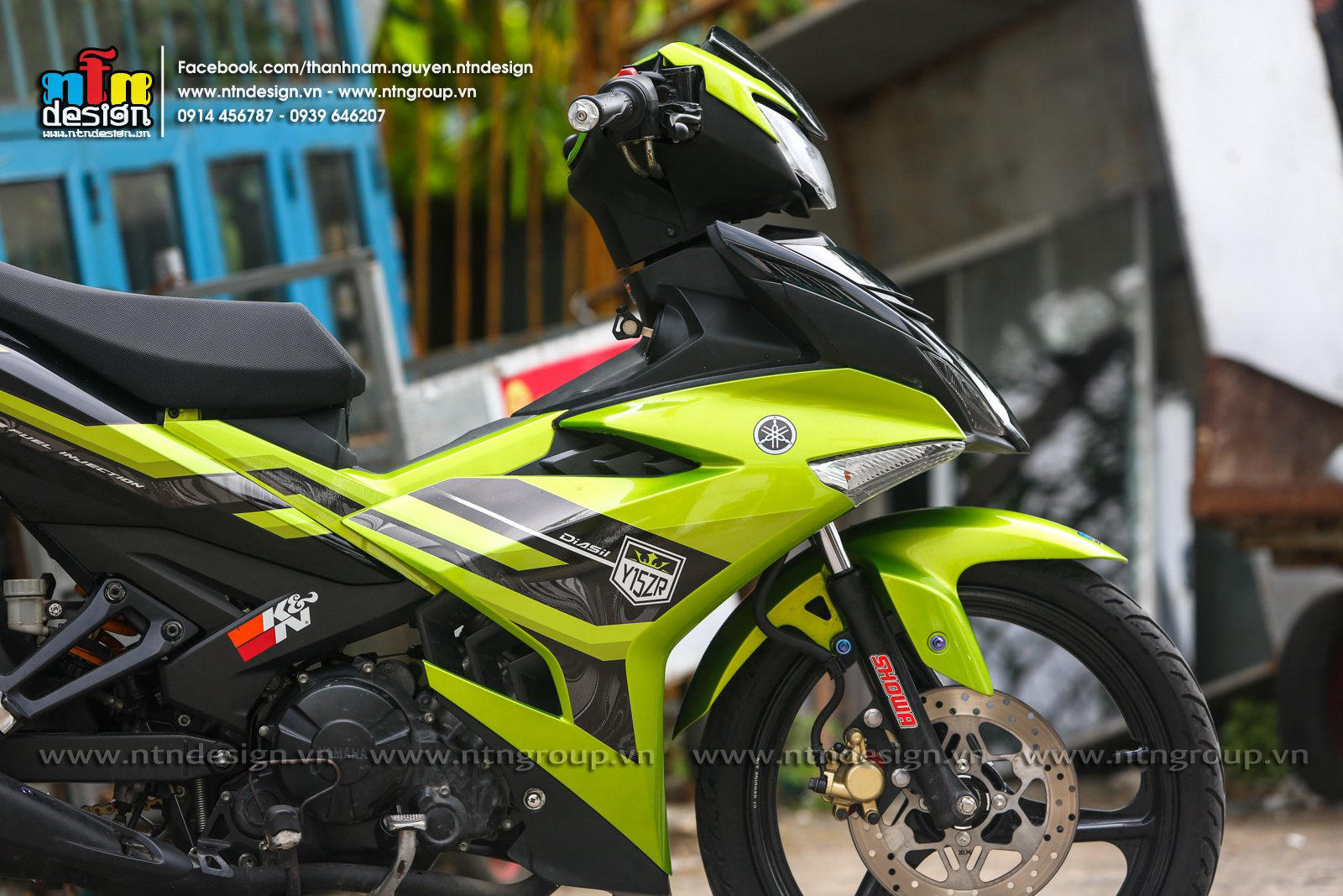 Tem rời exciter 150 xám, xanh lá - mẫu y15zr chuẩn from