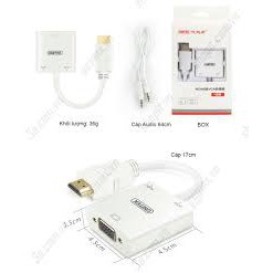[Mã ELFLASH3 hoàn 10K xu đơn 20K] [ Sỉ] - Cáp HDMI -> VEGA có âm thanh