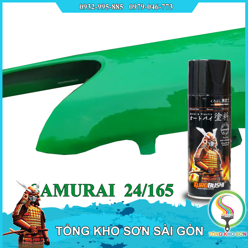 Bình xịt sơn màu xanh lá Tropicana 165 Samurai