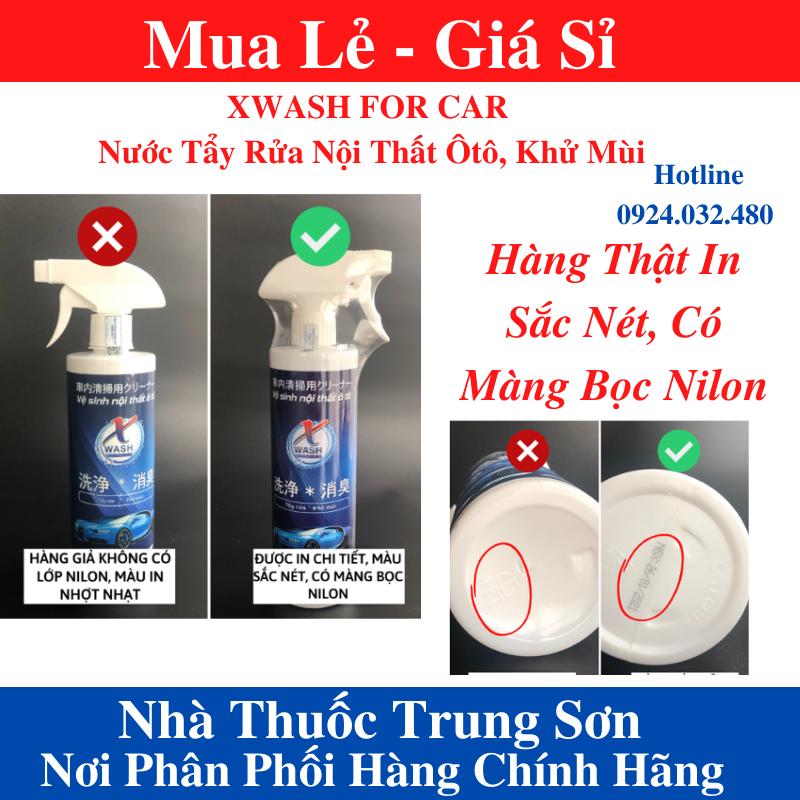 XWASH FOR CAR Loại 100ml - Nước Tẩy Rửa Nội Thất Ôtô- Khử Mùi - Diệt Khuẩn Số 1 Nhật Bản - TS001