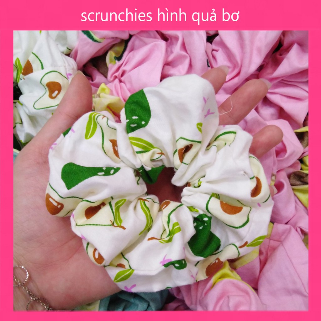 [CHUYÊN SỈ GIÁ RẺ]-Dây cột tóc vải scrunchies MẪU HỌA TIẾT HOT