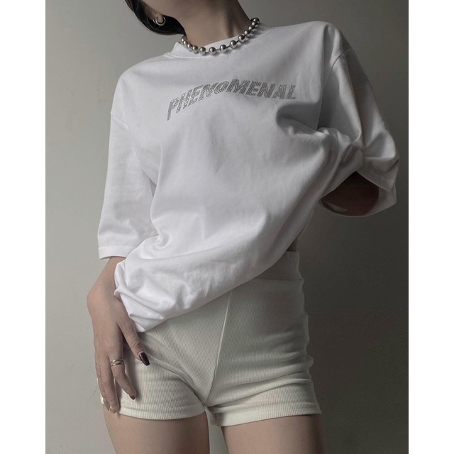 PHENO WHITE GEMSTONES - ÁO THUN ĐÍNH ĐÁ UNISEX PHENOMENAL