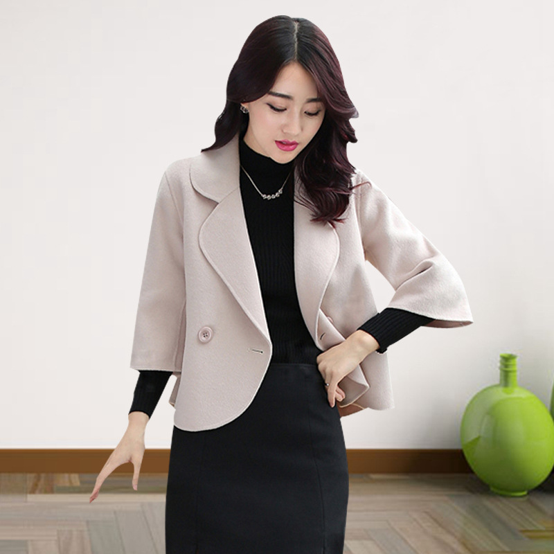 Áo dạ dáng ngắn phong cách Hàn Quốc A6
