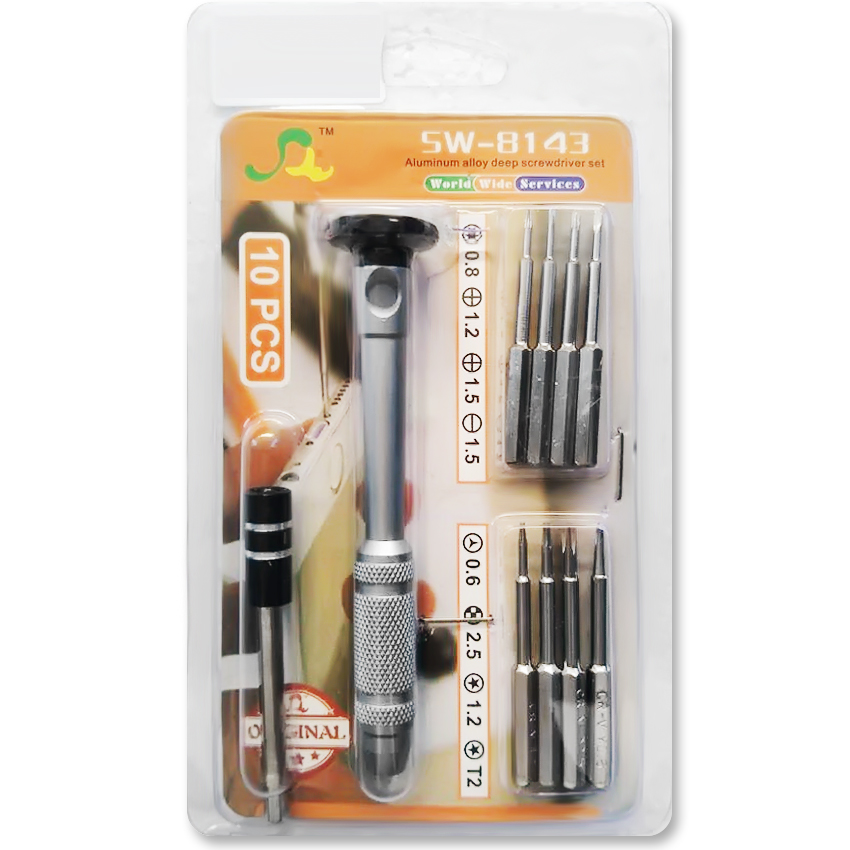 10 PCs mini electronics repair screwdriver set portable 25 heads nut tool kit set 32 square heads screwdriver set disassembled repair screwdriver