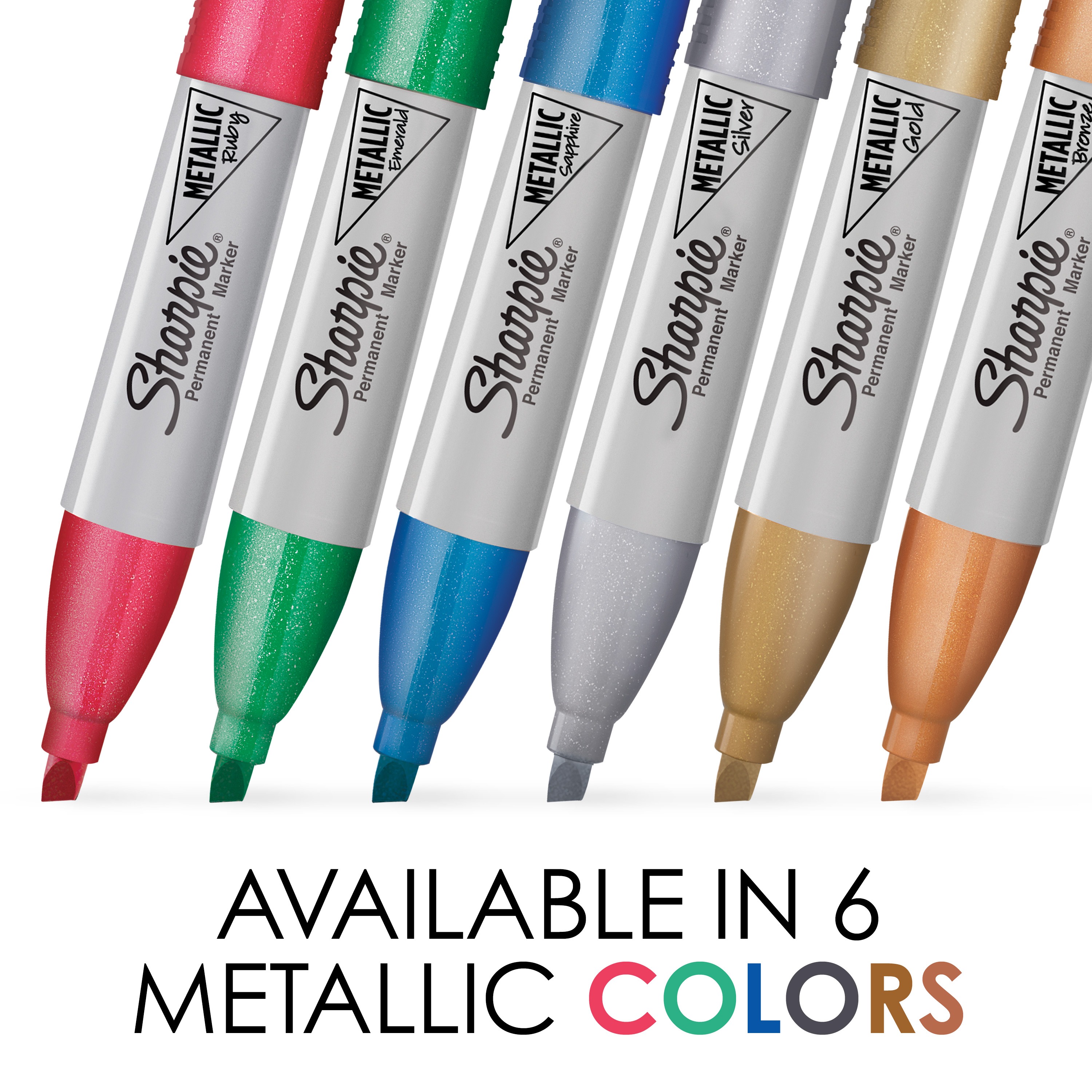 [HCM]Bút lông dầu không phai mực ánh kim Sharpie Chisel Metallic
