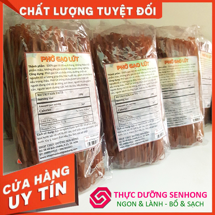 Phở gạo lứt đỏ (500gr) 100% từ gạo lứt sạch