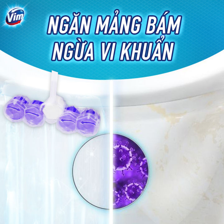 [HCM GIAO 2H]Combo 5 vỉ tẩy bồn cầu Vim Power 5 - 275G (5x55G)