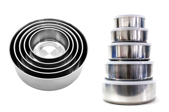 Bộ 5 Bát INOX Đựng Thực Phẩm Có Nắp Đậy