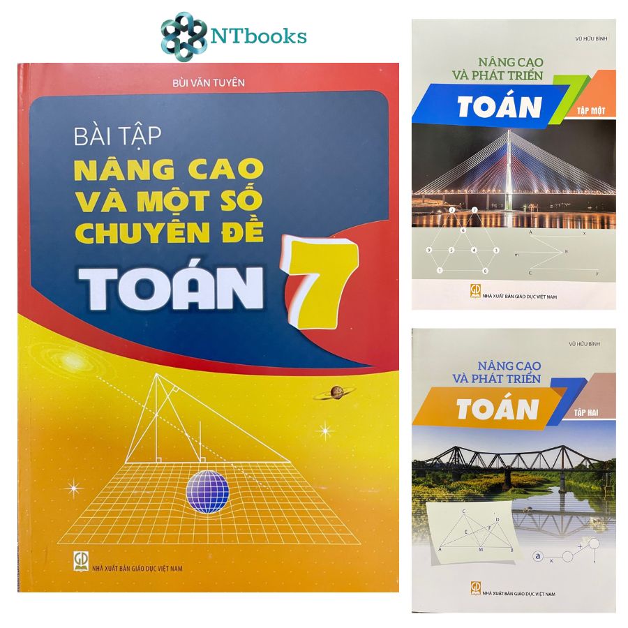 Sách Nâng cao và phát triển Toán 7 Tập 1 + Tập 2 và Bài tập nâng cao và một số chuyên đề Toán 7 - NTbooks