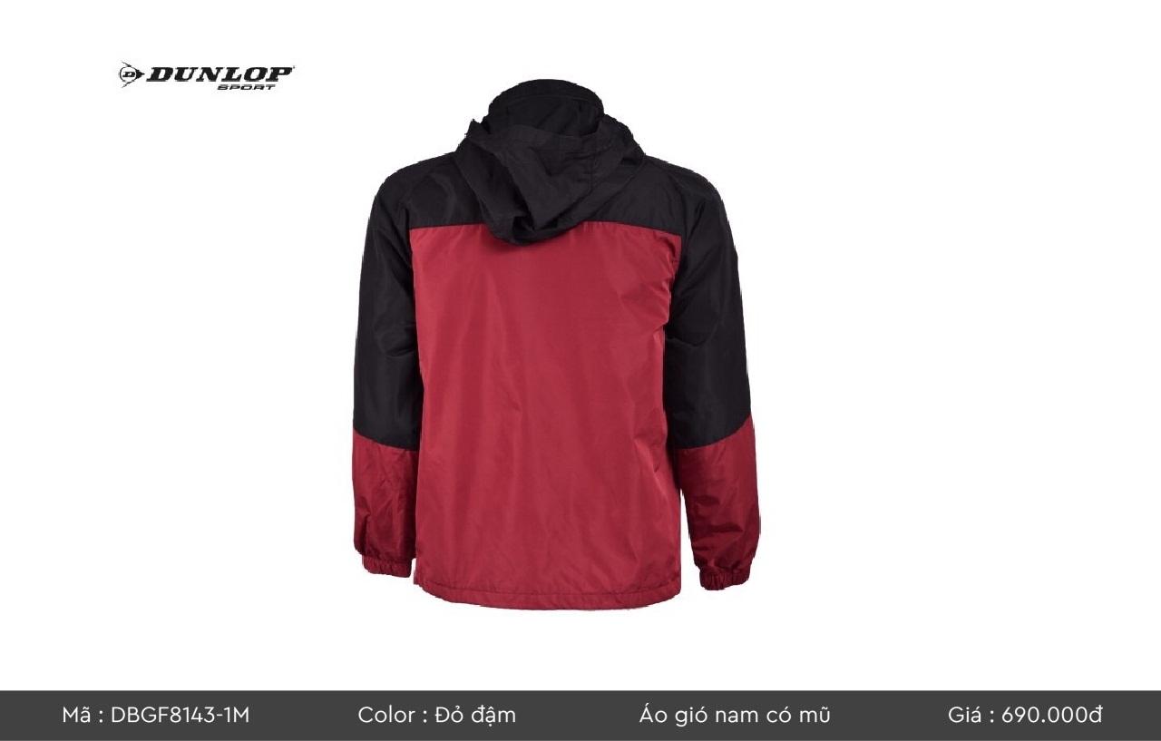 Áo gió nam dunlop (DBGF8143-1M-ĐỎ ĐẬM)