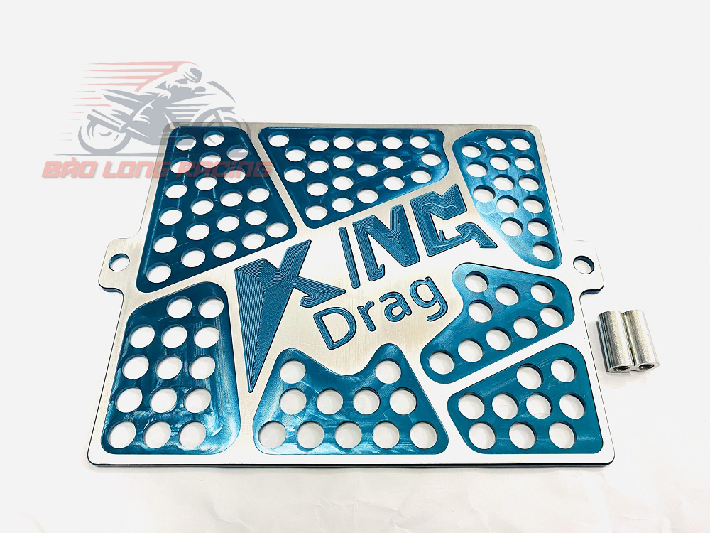 Che két nước Nhôm CNC Kingdrag gắn Raider,Satria...màu Xanh Lục Bảo
