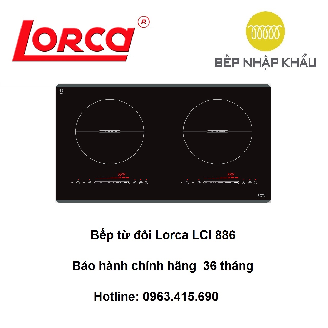 Bếp từ đôi Lorca LCI-886