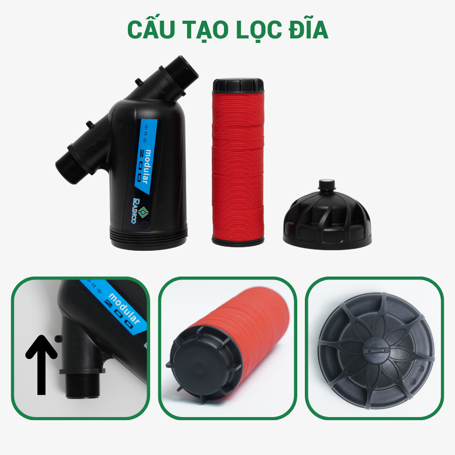 Lọc đĩa chữ Y Rainco phi 60mm (bầu lớn)