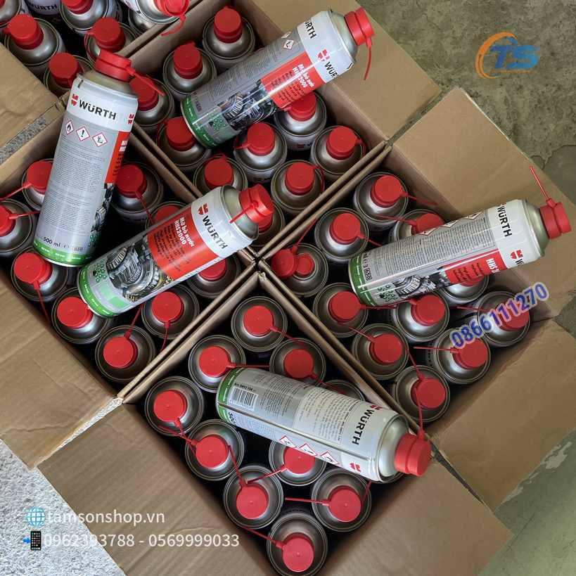 Mỡ bò nước Wurth HHS 2000 Adhesive lubricant 500ml