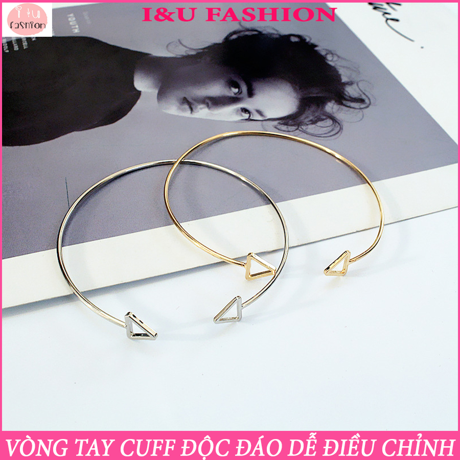 Vòng tay cuff độc đáo có thể dễ dàng điều chỉnh để đeo vừa tay của bạn với 2 màu Bạc , vàng để chọn lựa VT-36
