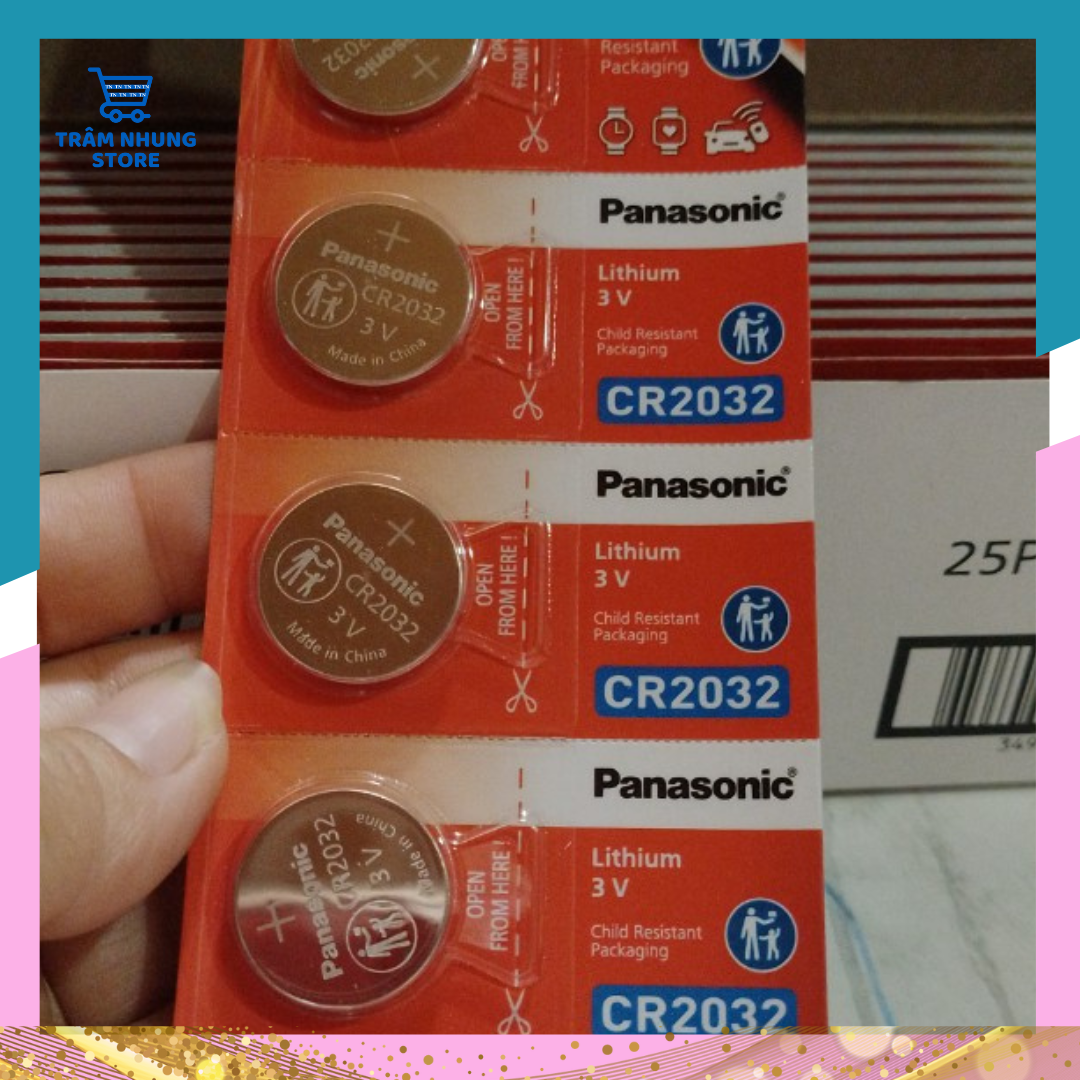 Vỉ 5 viên Pin nút Panasonic 3V CR-2032/5BEW