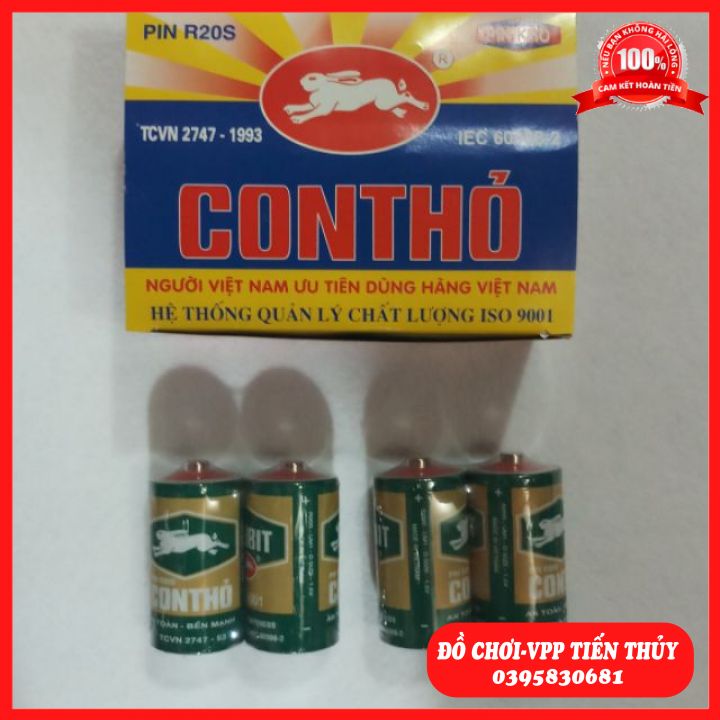 Pin đại con thỏ sét hộp 6 đôi