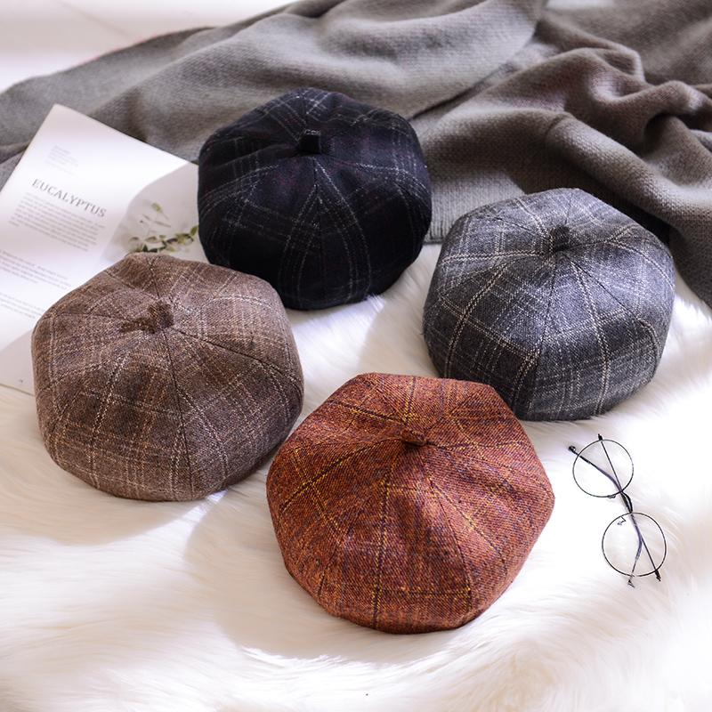 Mũ Nồi Dạ Beret Kẻ Caro SSV2077-MTT2